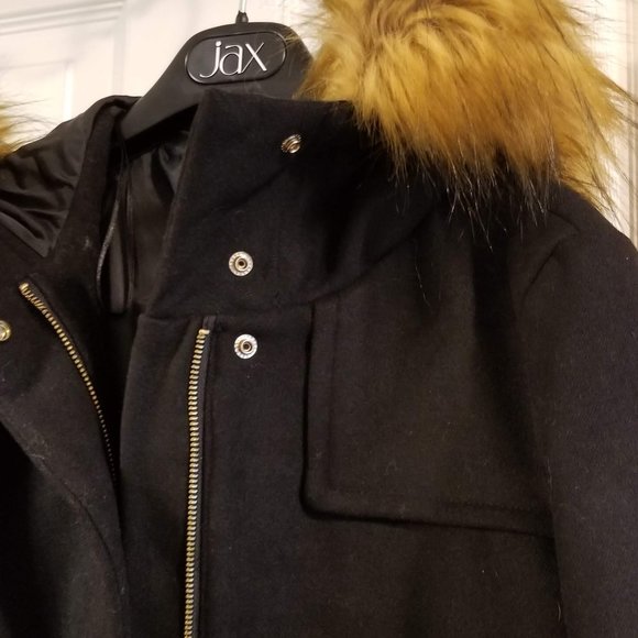 Zara coat with faux fur hood - XS NWOT - Picture 5 of 8